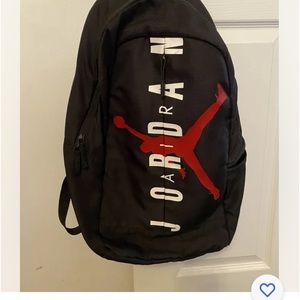 Nike Air Jordan  split front Red Jump Man Logo Black backpack computer unisex